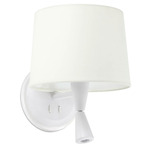 Conga Reading Wall Sconce - White / White