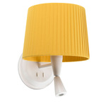 Samba Reading Wall Sconce - Matte White / Yellow Ribbon