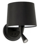 Conga Reading Wall Sconce - Black / Black