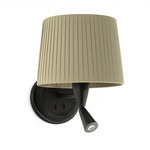 Samba Reading Wall Sconce - Matte Black / Green Ribbon