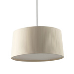 Samba Pendant - Matte Black / Beige Ribbon
