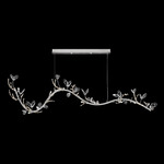 Volare Linear Pendant - Patinated Silver / Crystal