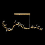 Volare Linear Pendant - Burnished Gold / Crystal