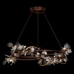 Volare Ring Pendant - Brushed Bronze / Crystal