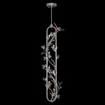 Volare Tall Pendant - Patinated Silver / Crystal