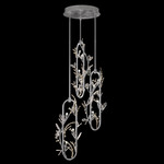 Volare Multi-Light Pendant - Patinated Silver / Crystal