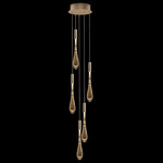 Rain Multi-Light Pendant - Ombre Bronze / Gold Glass