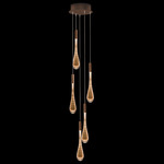 Rain Multi-Light Pendant - Ombre Copper / Copper Glass