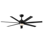 Current Smart Ceiling Fan with Light - Matte Black / Matte Black
