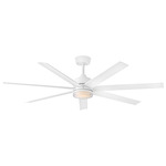 Current Smart Ceiling Fan with Light - Matte White / Matte White
