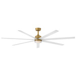 Current Smart Ceiling Fan with Light - Heritage Brass / Matte White