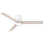 Ari Ceiling Fan with Light - Matte White / Bleached Ashwood / Matte White