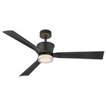 Vosh Smart Ceiling Fan with Light - Matte Black / Matte Black