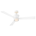 Vosh Smart Ceiling Fan with Light - Matte White / Matte White