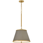 Arden Pendant - Heritage Brass / Smoke / Etched Glass