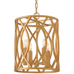 Leona Pendant - Distressed Brass