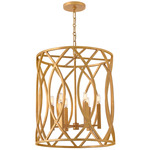 Leona Pendant - Distressed Brass
