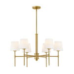 Saunders Chandelier - Lacquered Brass / Etched Opal