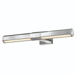 Facet Adjustable Picture Light - Polished Nickel / Etched White