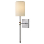 Anika Wall Sconce - Chrome / White Linen