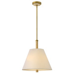 Bruna Pendant - Lacquered Brass / Off White
