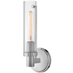 Vaughn Wall Sconce - Chrome / Clear