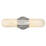 Ibiza Bathroom Vanity Light - Polished Nickel / Cloudstone Glass