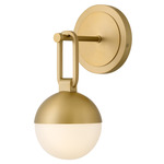 Bowie Wall Sconce - Lacquered Brass / Etched Opal