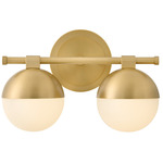 Bowie Bathroom Vanity Light - Lacquered Brass / Etched Opal