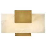 Cadiz Bathroom Vanity Light - Heritage Brass / Alabaster