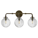 Helene Bathroom Vanity Light - Heritage Bronze / Ribbed