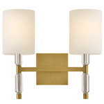 Anika Bathroom Vanity Light - Lacquered Brass / Etched Opal