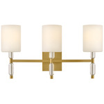 Anika Bathroom Vanity Light - Lacquered Brass / Etched Opal