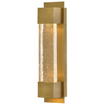 Rune Outdoor Wall Light - Heritage Brass / Clear