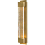 Rune Outdoor Wall Light - Heritage Brass / Clear
