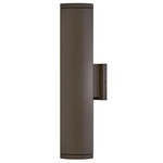 Silo Outdoor Up / Down Wall Sconce - Architectural Bronze / Etched Glass