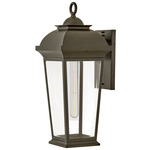 Hawthorne Outdoor Wall Light - Blackened Brass / Clear