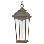 Hawthorne Outdoor Pendant - Blackened Brass / Clear