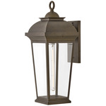 Hawthorne Outdoor Wall Light - Blackened Brass / Clear