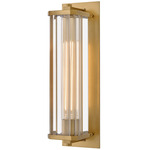 Marcel Outdoor Wall Light - Heritage Brass / Clear