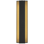Strata Outdoor Wall Light - Black / Gold Leaf
