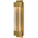 Rune Outdoor Wall Light - Heritage Brass / Clear