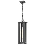 Ashland Outdoor Pendant - Matte Black / Clear Glass