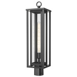 Ashland Outdoor Post Light - Matte Black / Clear Glass