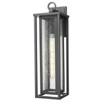 Ashland Outdoor Wall Light - Matte Black / Seedy Glass