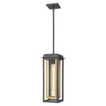 Mansfield Outdoor Pendant - Matte Black / Brass / Clear Glass