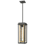 Mansfield Outdoor Pendant - Matte Black / Brass / Water Glass