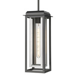 Mansfield Outdoor Pendant - Matte Black / Silver / Clear Glass