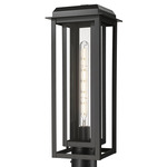 Mansfield Outdoor Post Light - Matte Black / Clear Glass