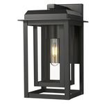 Mansfield Outdoor Wall Light - Matte Black / Clear Glass